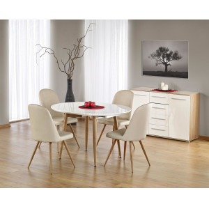 ALVERO bővíthető étkezőasztal 120–200 cm – méz tölgy / fehér