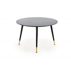 NOVENTO kerek étkezőasztal 120 cm – fekete / arany