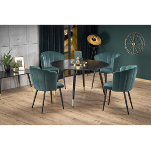 NOVENTO kerek étkezőasztal 120 cm – fekete / arany