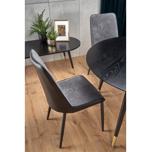 NOVENTO kerek étkezőasztal 120 cm – fekete / arany