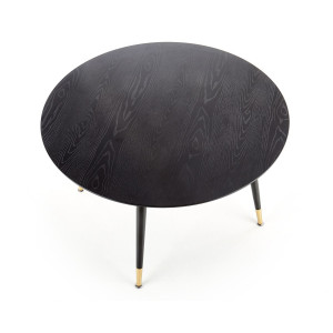 NOVENTO kerek étkezőasztal 120 cm – fekete / arany