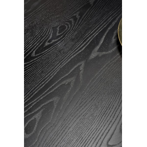 NOVENTO kerek étkezőasztal 120 cm – fekete / arany