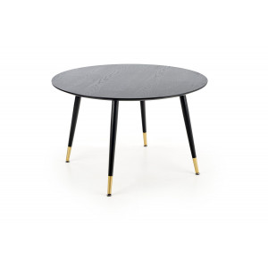 NOVENTO kerek étkezőasztal 120 cm – fekete / arany