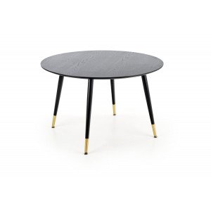NOVENTO kerek étkezőasztal 120 cm – fekete / arany Fix étkezőasztalok