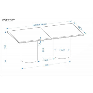 MONTERA bővíthető étkezőasztal 200–300 cm – természetes tölgy