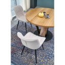 NOVARE kerek bővíthető étkezőasztal 120–160 cm – természetes tölgy / fekete