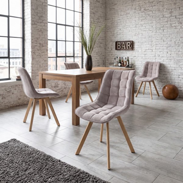 LORVEN WOOD modern étkezőszék - szürke