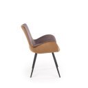 MAGNOLIA modern karfás étkezőszék - szürke/barna