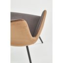 MAGNOLIA modern karfás étkezőszék - szürke/barna