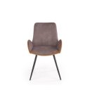MAGNOLIA modern karfás étkezőszék - szürke/barna
