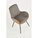 MAGNOLIA modern karfás étkezőszék - szürke/barna