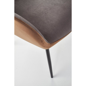 MAGNOLIA modern karfás étkezőszék - szürke/barna
