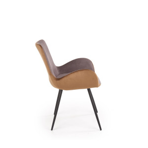 MAGNOLIA modern karfás étkezőszék - szürke/barna