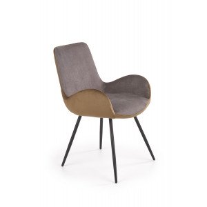 MAGNOLIA modern karfás étkezőszék - szürke/barna HALMAR