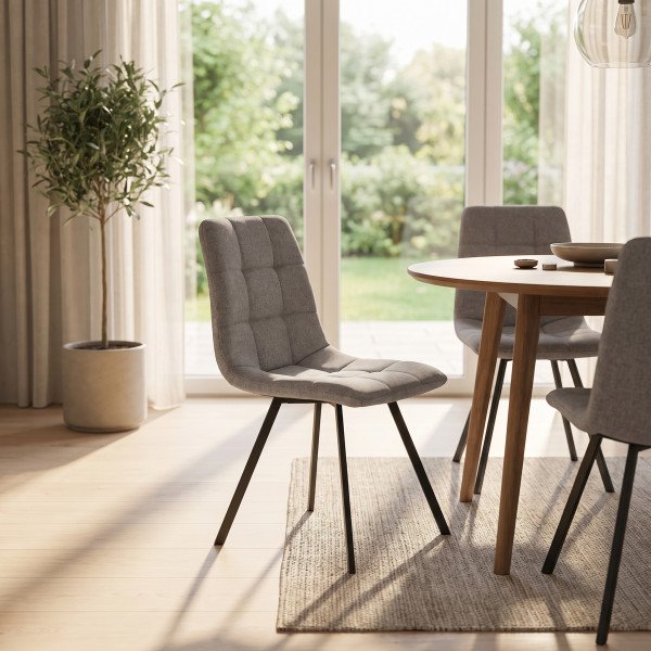 AZALEA modern karfás étkezőszék - szürke
