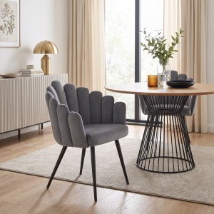 DAHLIA modern karfás étkezőszék - szürke HALMAR