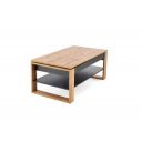 LUMEN dohányzóasztal  tölgy / fekete - 114cm