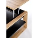 LUMEN dohányzóasztal  tölgy / fekete - 114cm