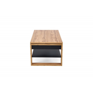 LUMEN dohányzóasztal  tölgy / fekete - 114cm