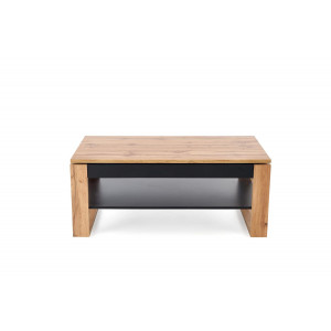 LUMEN dohányzóasztal  tölgy / fekete - 114cm