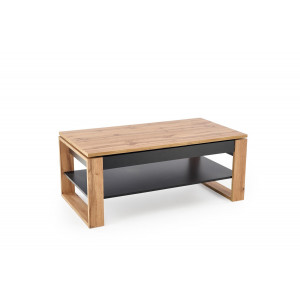 LUMEN dohányzóasztal  tölgy / fekete - 114cm