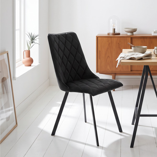 LYRON modern étkezőszék - fekete