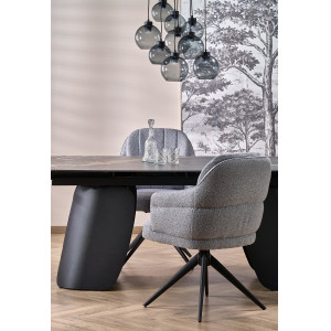 VARELLI bővíthető étkezőasztal 180–260 cm – fekete márvány