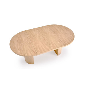 ELMWOOD bővíthető kerek étkezőasztal - 120–200 cm – természetes tölgy