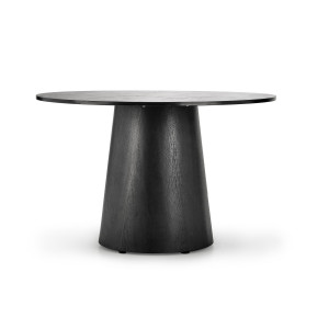 CORVEN kerek étkezőasztal - 120 cm – fekete