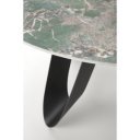CORVANT kerek étkezőasztal - 135 cm – zöld márvány / fekete