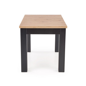 LORCEN bővíthető étkezőasztal 120–160 cm – Artisan tölgy / fekete