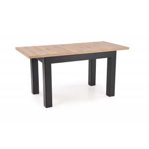 LORCEN bővíthető étkezőasztal 120–160 cm – Artisan tölgy / fekete Bővíthető étkezőasztalok