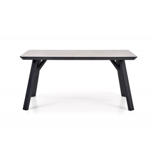 KERWIN modern étkezőasztal 160 cm – világos beton / fekete