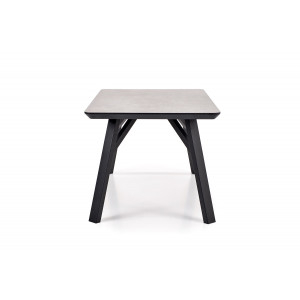 KERWIN modern étkezőasztal 160 cm – világos beton / fekete