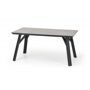 KERWIN modern étkezőasztal 160 cm – világos beton / fekete