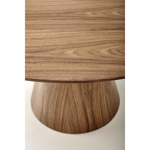 RIVERT modern kerek étkezőasztal - 136 cm – dió