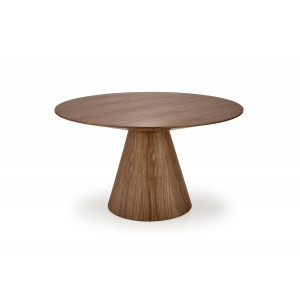 RIVERT modern kerek étkezőasztal - 136 cm – dió