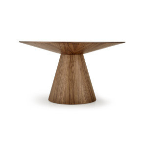 RIVERT modern kerek étkezőasztal - 136 cm – dió