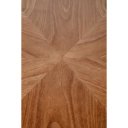 LORVIK modern kerek étkezőasztal 130 cm – dió / fekete