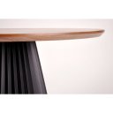 LORVIK modern kerek étkezőasztal 130 cm – dió / fekete