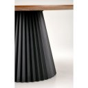 LORVIK modern kerek étkezőasztal 130 cm – dió / fekete