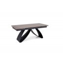 SALVINO bővíthető étkezőasztal 180–260 cm – dió / fekete