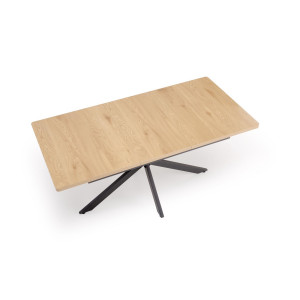 TREVISO bővíthető étkezőasztal 120–160 cm – tölgy / fekete