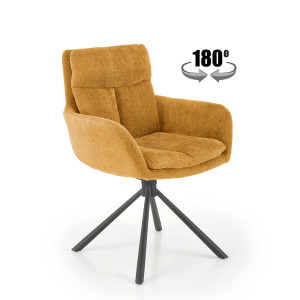 SEVRIN modern forgatható étkezőszék - mustársárga