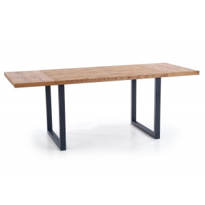 MONTELLO bővíthető étkezőasztal 126–206 cm – tölgy / fekete Fix étkezőasztalok