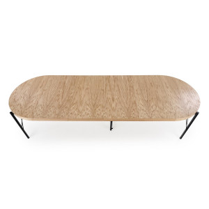 ARDEN bővíthető étkezőasztal 100–300 cm – tölgy / fekete