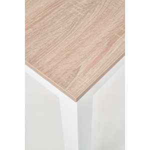 LUNAR étkezőasztal 120 cm – Sonoma tölgy / fehér