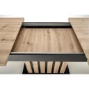NOVEN bővíthető étkezőasztal 130–180 cm – Artisan tölgy / fekete