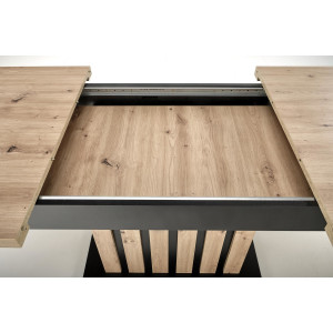 NOVEN bővíthető étkezőasztal 130–180 cm – Artisan tölgy / fekete