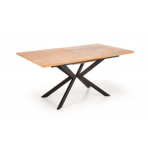 NORVIN bővíthető étkezőasztal 160–200 cm – tölgy / fekete